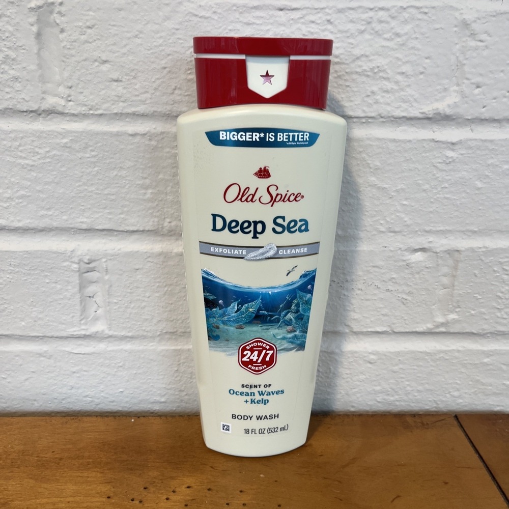 Old Spice - Deep Sea BODY WASH Ocean Waves Kelp‎ 18 oz HTF